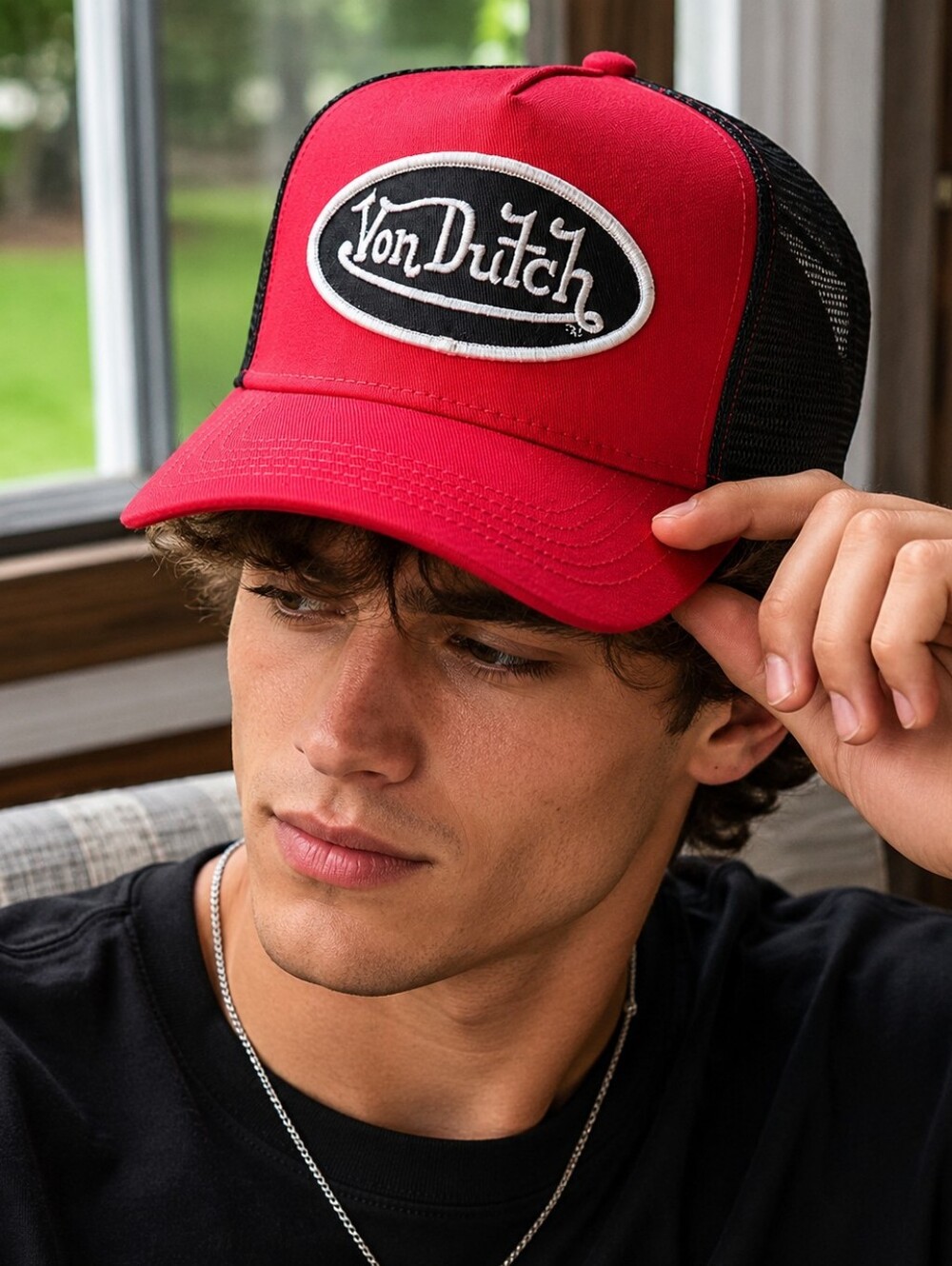 Brand New Red & Black Von Dutch Trucker Hat